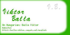 viktor balla business card